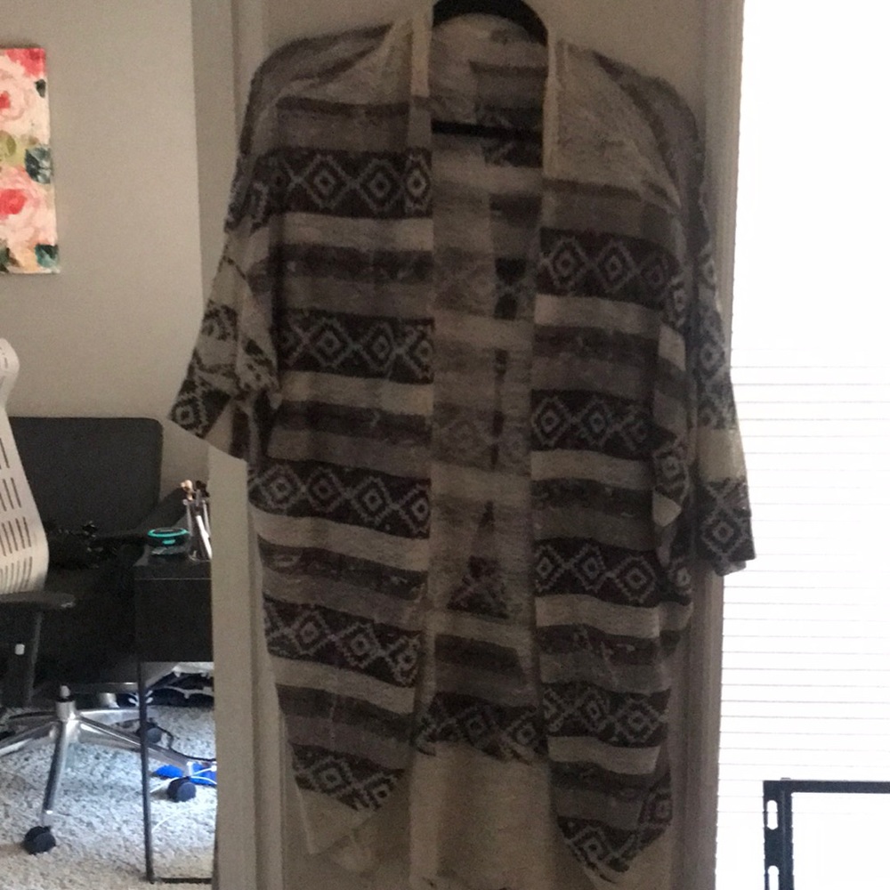 Aztec print cardigan